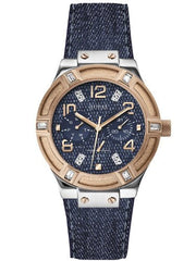  Shop Authentic Guess Jet Setter Analog Blue Dial Blue Denim Strap Watch For Women - W0289L1 - Luxxuri