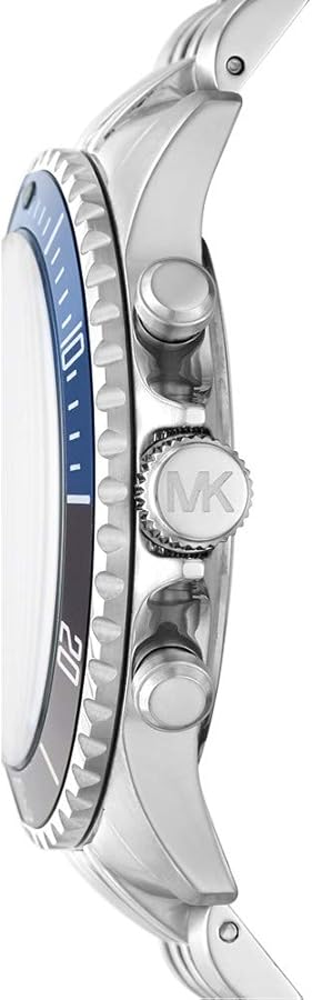  Shop Authentic Michael Kors Bayville Chronograph Black Dial Silver Steel Strap Watch For Men - MK8749 - Luxxuri
