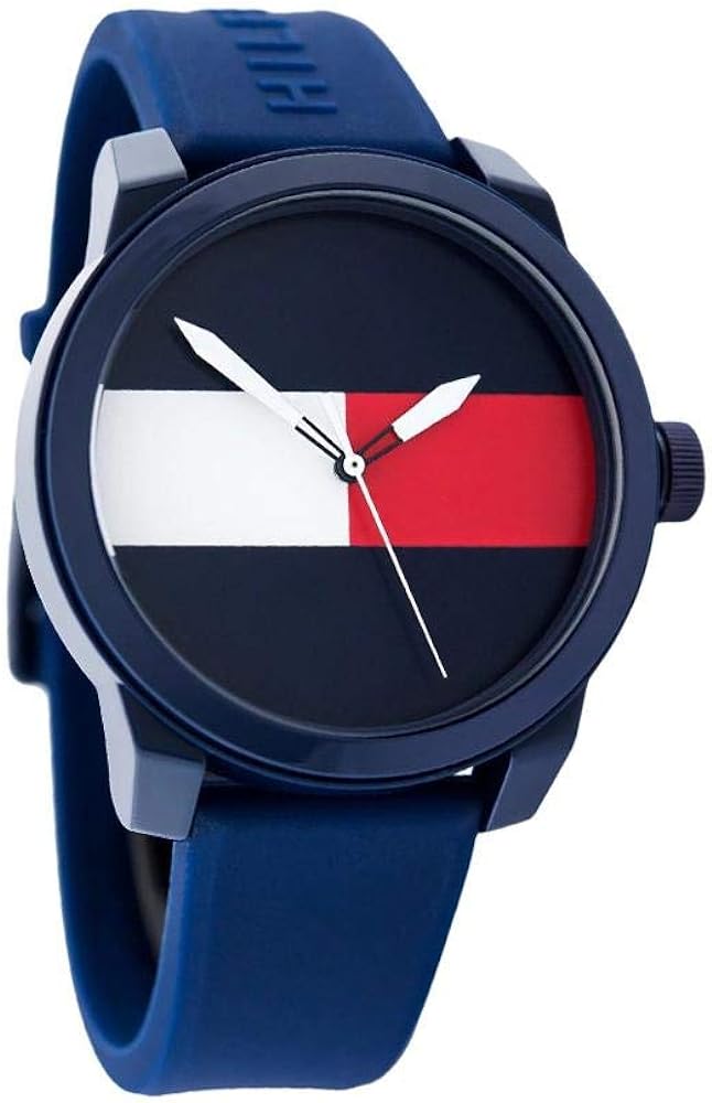  Shop Authentic Tommy Hilfiger Denim Quartz Blue Dial Blue Rubber Strap Watch for Men - 1791322 - Luxxuri