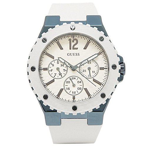  Shop Authentic Guess Overdrive Chronograph White Dial White Rubber Strap Watch for Women - W0149L6 - Luxxuri