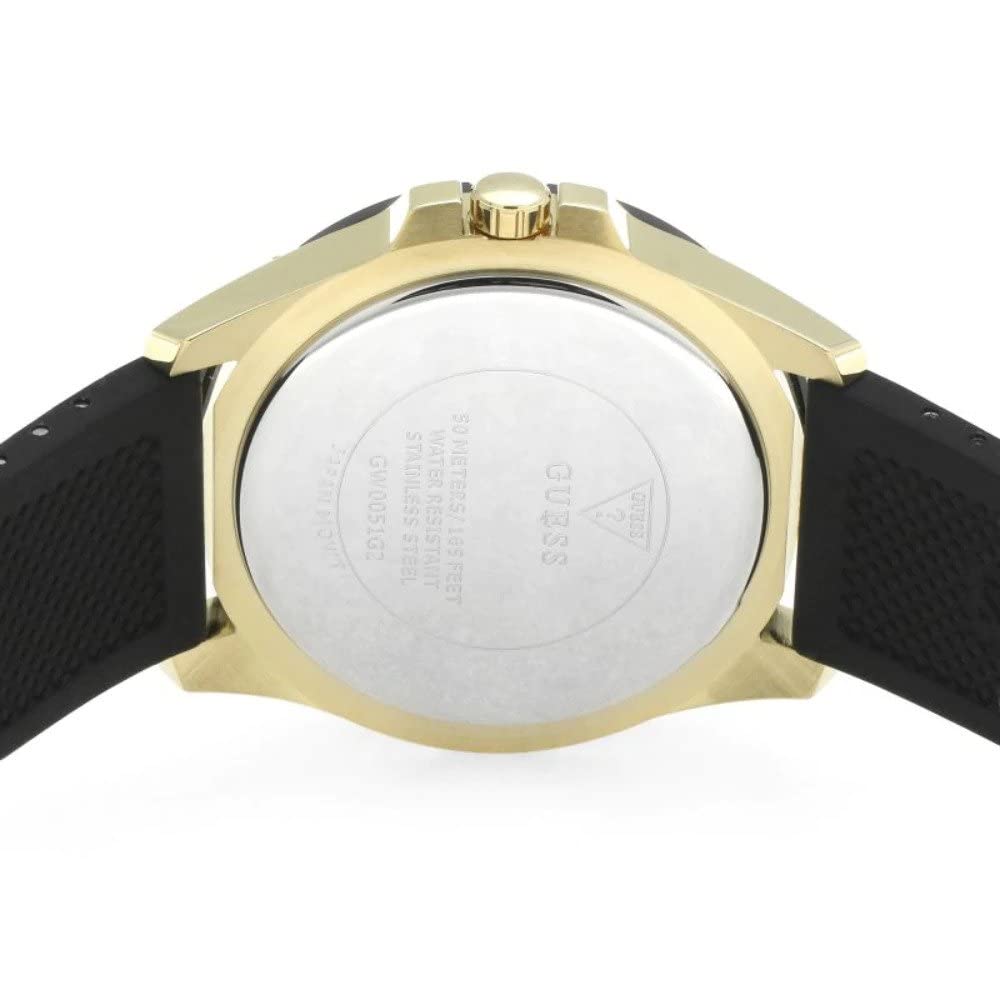  Shop Authentic Guess Delta Black Dial Black Rubber Strap Watch for Men - GW0051G2 - Luxxuri