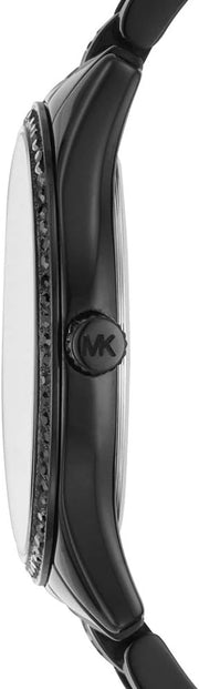  Shop Authentic Michael Kors Lauryn Quartz Black Dial Black Steel Strap Watch For Women - MK4337 - Luxxuri
