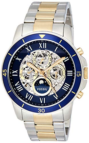  Shop Authentic Fossil Grant Sport Automatic Skeleton Blue Dial Two Tone Steel Strap Watch for Men - ME3141 - Luxxuri