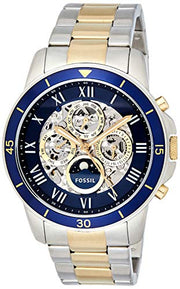  Shop Authentic Fossil Grant Sport Automatic Skeleton Blue Dial Two Tone Steel Strap Watch for Men - ME3141 - Luxxuri