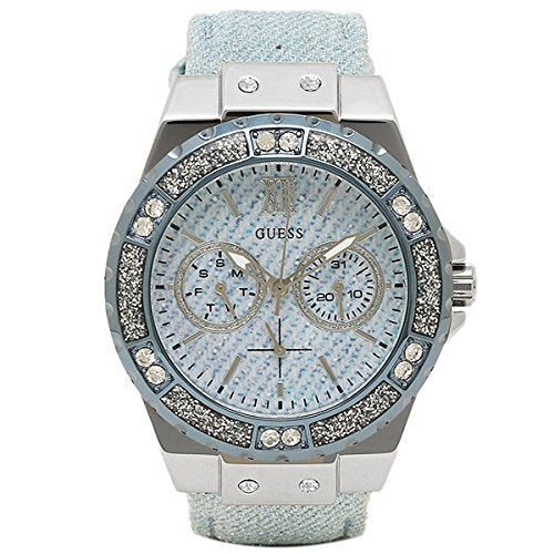  Shop Authentic Guess Limelight Quartz Blue Dial Blue Leather Strap Watch For Men - W0775l1 - Luxxuri