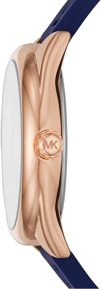  Shop Authentic Michael Kors Janelle Three Hand Blue Dial Blue Rubber Strap Watch For Women - MK7140 - Luxxuri