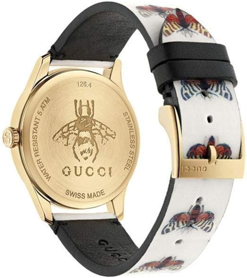  Shop Authentic Gucci G Timeless Quartz White Dial White Leather Strap Watch For Women - YA1264109 - Luxxuri