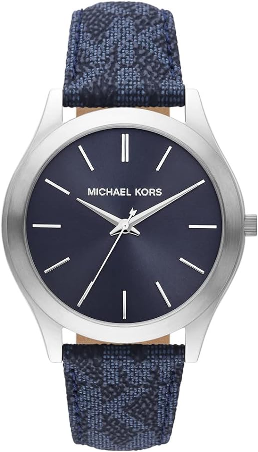  Shop Authentic Michael Kors Slim Runway Analog Blue Dial Blue Leather Strap Watch For Men - MK8907 - Luxxuri