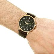  Shop Authentic Tommy Hilfiger Daniel Black Dial Brown Leather Strap Watch for Men - 1710379 - Luxxuri