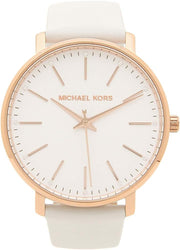  Shop Authentic Michael Kors Pyper Quartz White Dial White Leather Strap Watch For Women - MK2800 - Luxxuri