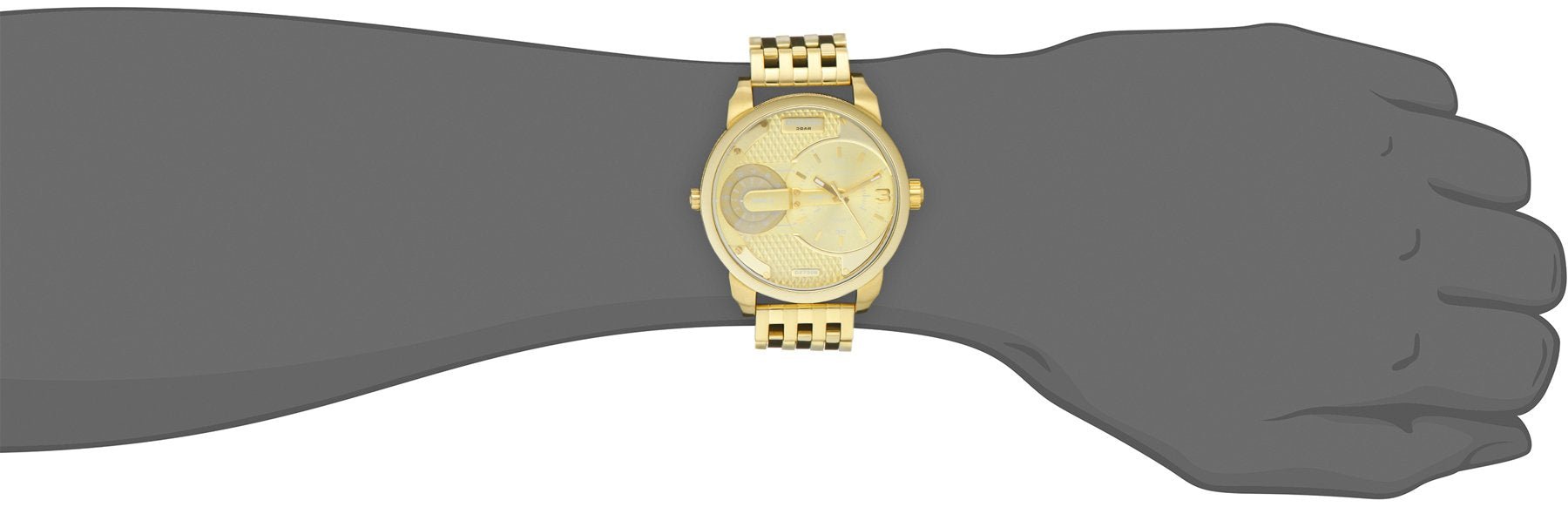  Shop Authentic Diesel Mini Daddy Gold Dial Gold Steel Strap Watch For Men - DZ7306 - Luxxuri