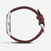  Shop Authentic Gucci G Timeless Automatic Silver Dial Red Leather Strap Watch For Men - YA126346 - Luxxuri