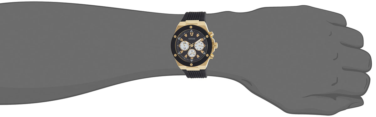 Shop Authentic Guess Poseidon Chronograph Black Dial Black Rubber Strap Watch for Men - GW0057G1 - Luxxuri