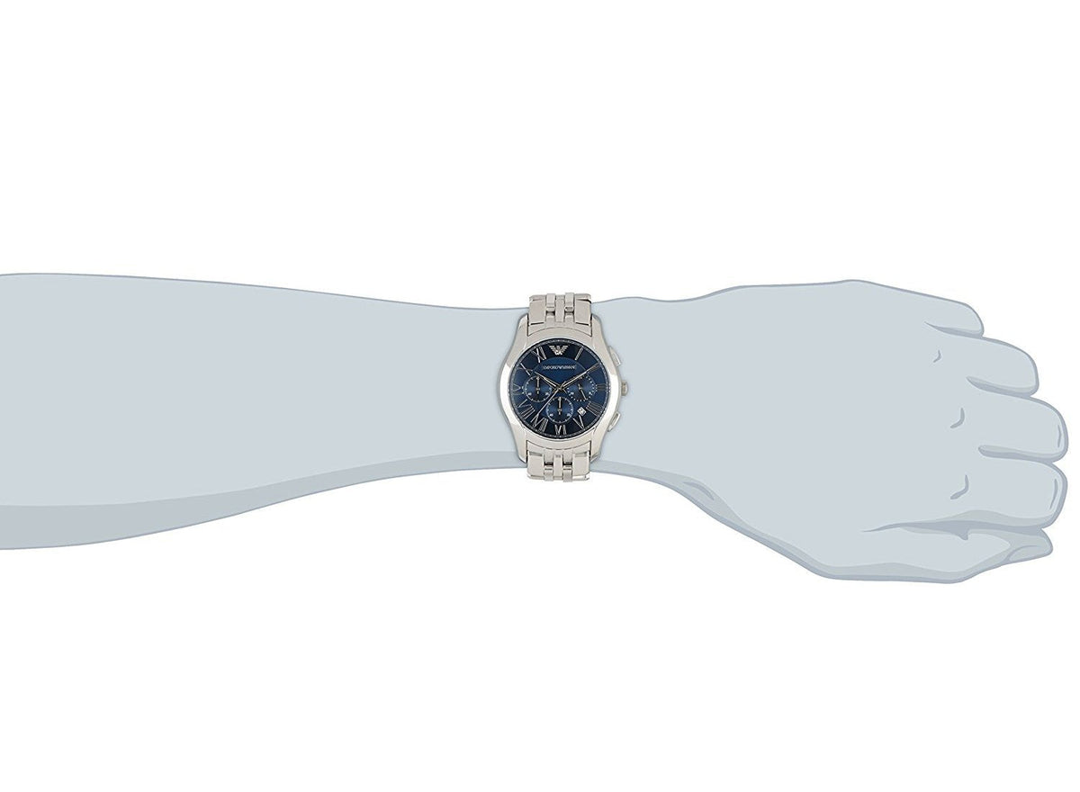  Shop Authentic Emporio Armani Luigi Chronograph Quartz Blue Dial Silver Steel Strap Watch For Men - AR1974 - Luxxuri