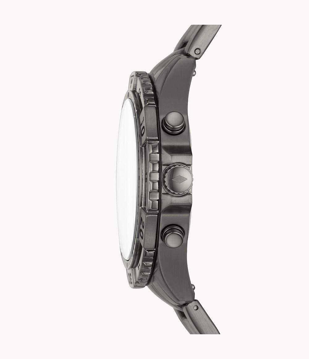  Shop Authentic Fossil Garrett Chronograph Grey Dial Grey Steel Strap Watch for Men - FS5621 - Luxxuri