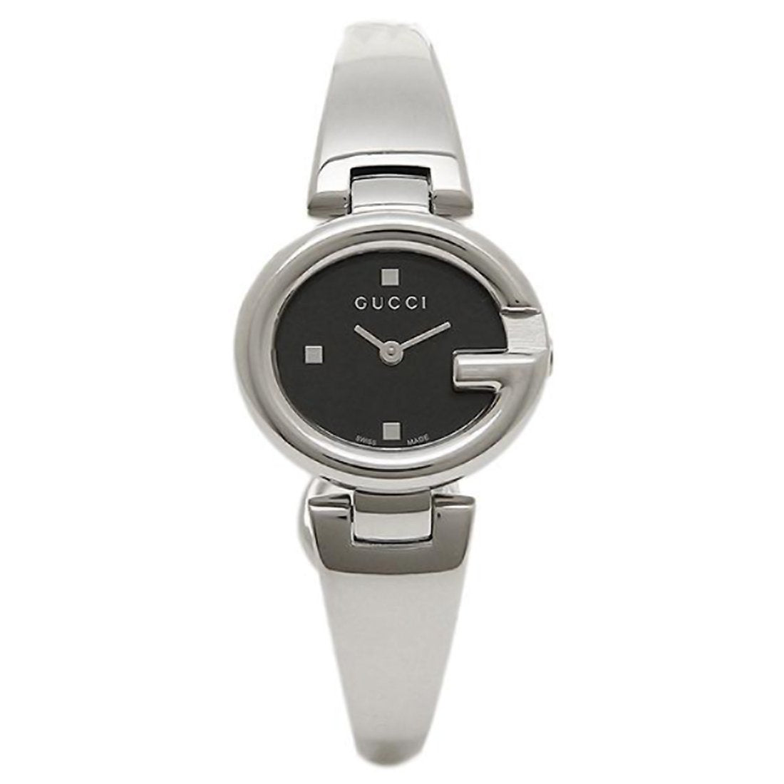  Shop Authentic Gucci Guccisima Quartz Black Dial Silver Steel Strap Watch For Women - YA134501 - Luxxuri