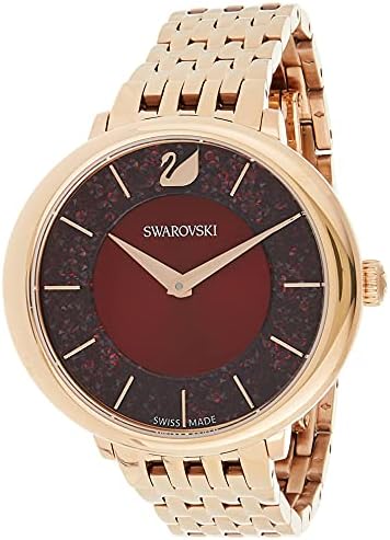  Shop Authentic Swarovski Crystalline Chic Red Dial Rose Gold Steel Strap Watch for Women - 5547608 - Luxxuri
