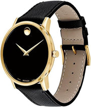  Shop Authentic Movado Museum Classic Quartz Black Dial Black Leather Strap Watch for Men - 0607195 - Luxxuri