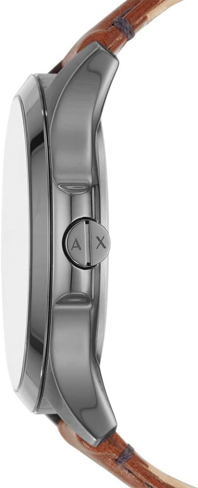  Shop Authentic Armani Exchange Hampton Chronograph Grey Dial Brown Leather Strap Watch For Men - AX2414 - Luxxuri