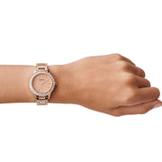  Shop Authentic Fossil Jesse Crystal Rose Gold Dial Rose Gold Steel Strap Watch for Women - ES3020 - Luxxuri