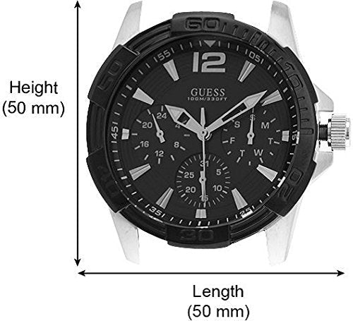  Shop Authentic Guess Oasis Black Dial Black Rubber Strap Watch for Men - W0366G1 - Luxxuri