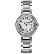  Shop Authentic Cartier Ballon Bleu De Cartier Diamonds White Dial Silver Steel Strap Watch for Women - W4BB0015 - Luxxuri
