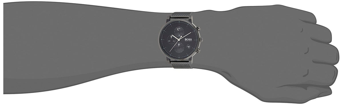  Shop Authentic Hugo Boss Integrity Black Dial Black Mesh Bracelet Watch for Men - 1513813 - Luxxuri