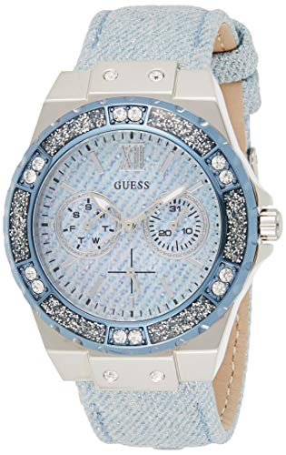  Shop Authentic Guess Limelight Quartz Blue Dial Blue Leather Strap Watch For Men - W0775l1 - Luxxuri
