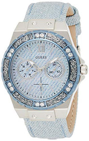  Shop Authentic Guess Limelight Quartz Blue Dial Blue Leather Strap Watch For Men - W0775l1 - Luxxuri