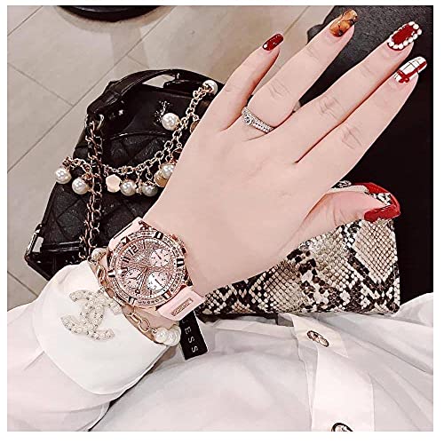  Shop Authentic Guess Frontier Diamonds Rose Gold Dial Pink Rubber Strap Watch For Women - W1160L5 - Luxxuri