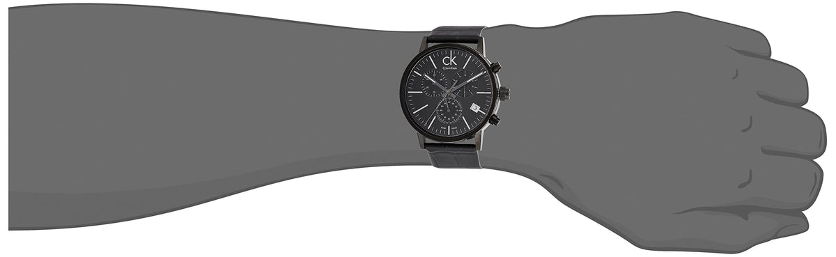 Shop Authentic Calvin Klein Post Minimal Black Dial Black Leather Strap Watch for Men - K7621401 - Luxxuri