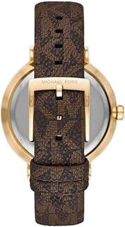  Shop Authentic Michael Kors Addyson Three-Hand Silver Dial Brown Leather Strap Watch for Women - MK2945 - Luxxuri
