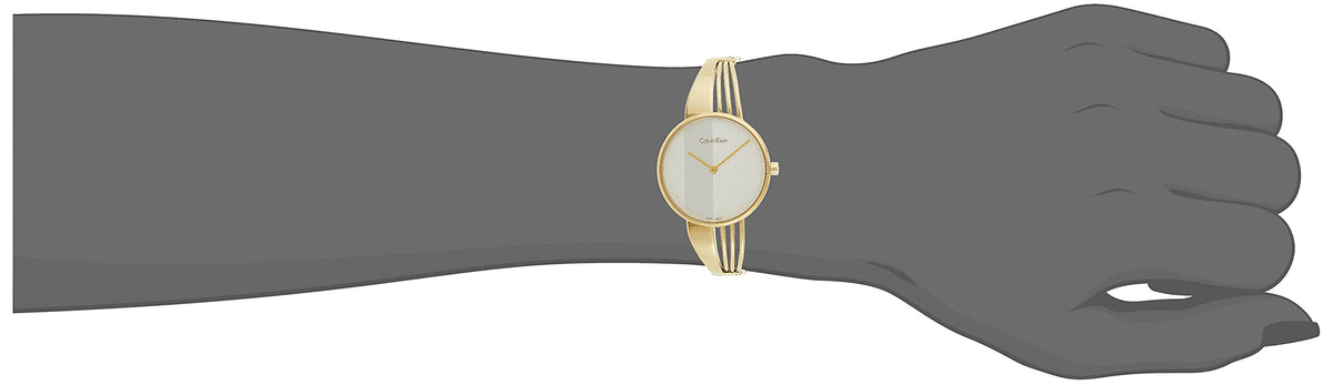  Shop Authentic Calvin Klein Drift Silver Dial Gold Steel Strap Watch for Women - K6S2N516 - Luxxuri