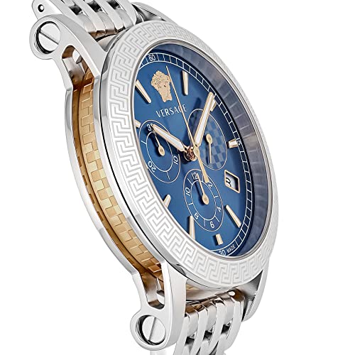  Shop Authentic Versace Sport Tech Chronograph Blue Dial Silver Steel Strap Watch for Men - VELT00219 - Luxxuri