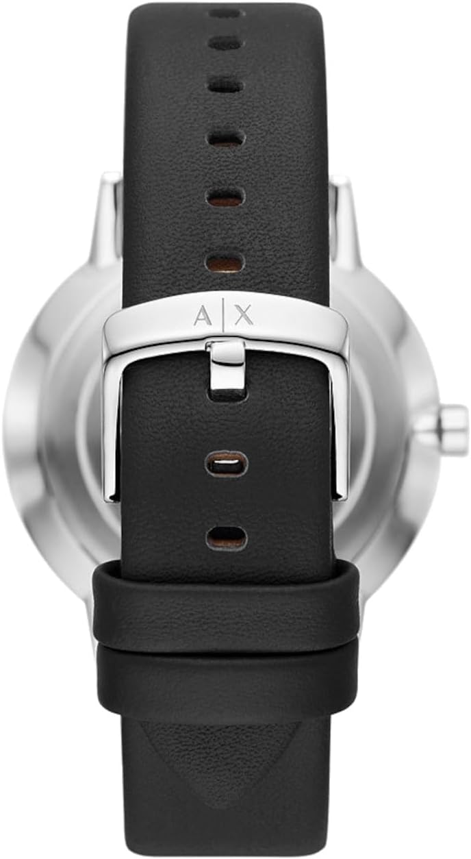  Shop Authentic Armani Exchange Cayde Chronograph Black Dial Black Leather Strap Watch for Men - AX2745 - Luxxuri