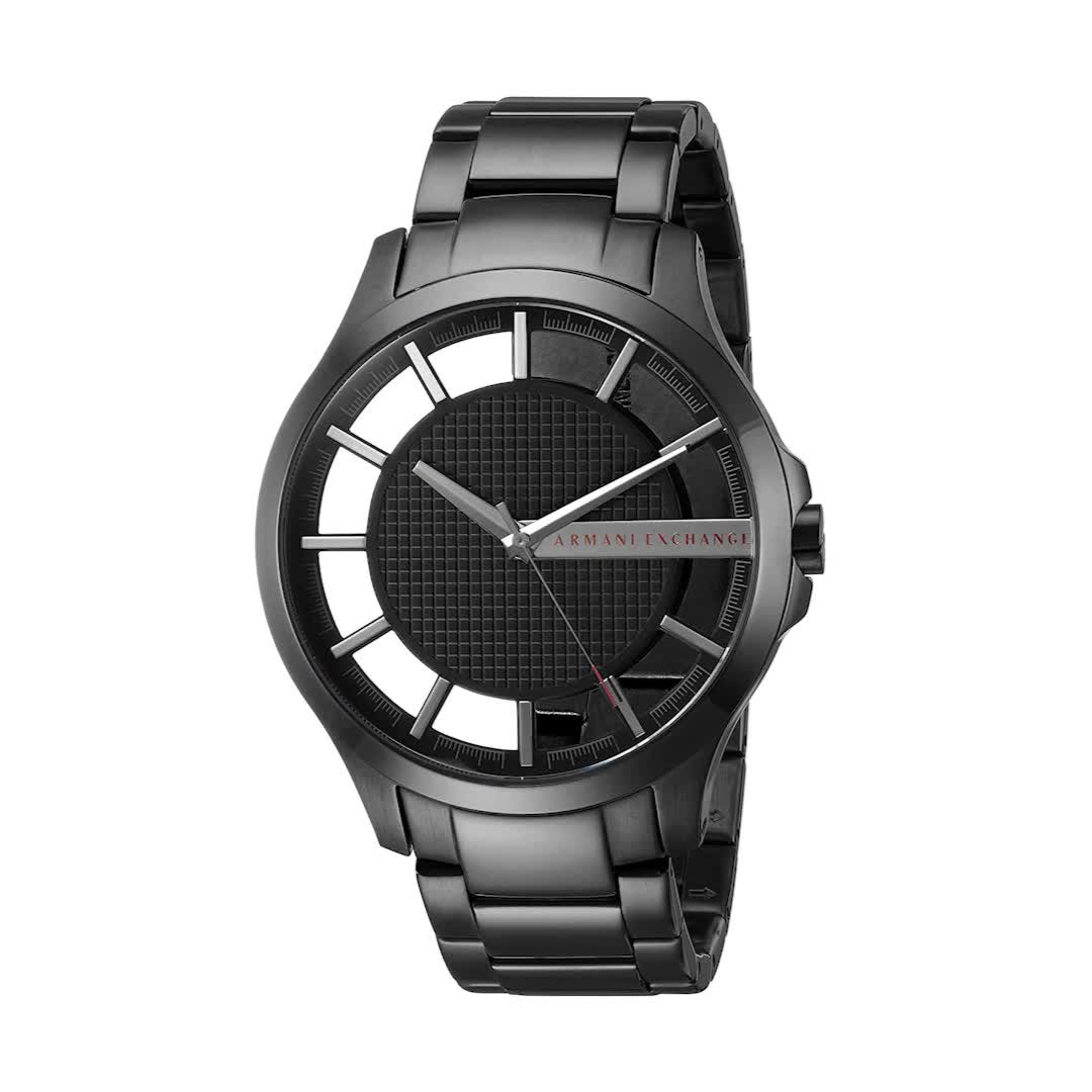  Shop Authentic Armani Exchange Hampton Chronograph Black Dial Black Steel Strap Watch For Men - AX2189 - Luxxuri