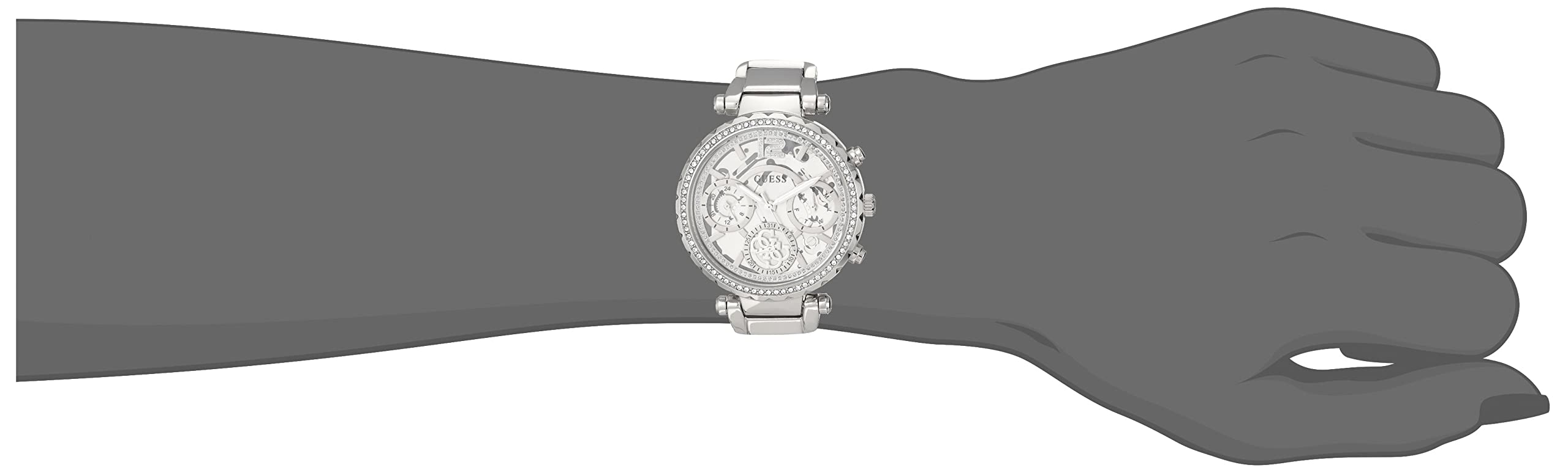  Shop Authentic Guess Solstice Diamonds Silver Dial Silver Steel Strap Watch for Women - GW0403L1 - Luxxuri