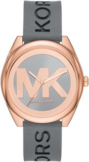  Shop Authentic Michael Kors Janelle Three Hand Grey Dial Grey Rubber Strap Watch For Women - MK7314 - Luxxuri