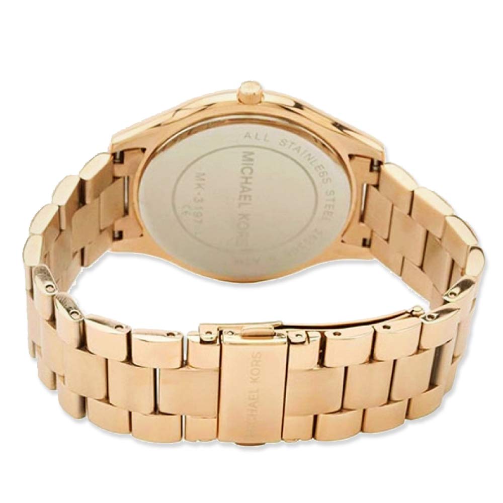  Shop Authentic Michael Kors Slim Runway Purple Dial Rose Gold Steel Strap Watch for Women - MK3293 - Luxxuri