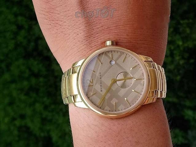  Shop Authentic Burberry The Classic Gold Dial Gold Steel Strap Watch for Men - BU10006 - Luxxuri