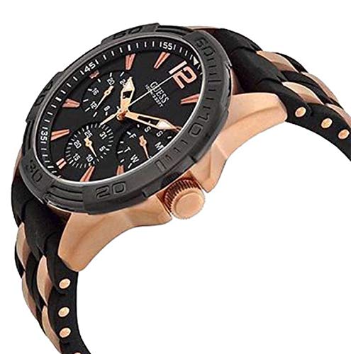  Shop Authentic Guess Oasis Black Dial Two Tone Steel Strap Watch for Men - W0366G3 - Luxxuri