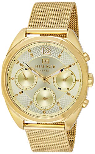  Shop Authentic Tommy Hilfiger Mia Gold Dial Gold Mesh Bracelet Watch for Women - 1781488 - Luxxuri