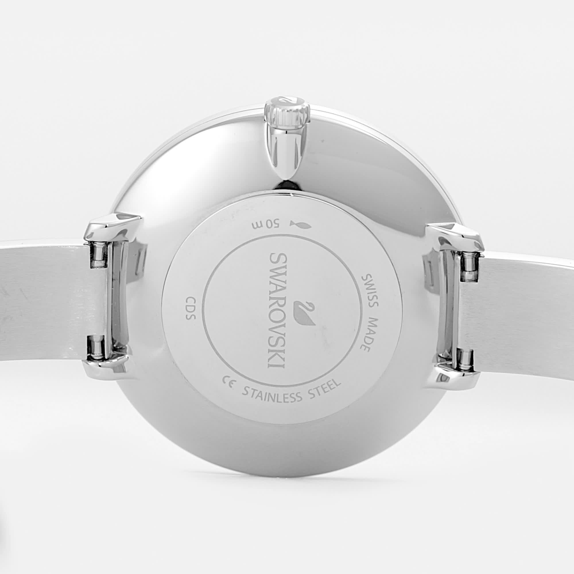  Shop Authentic Swarovski Crystalline Pure White Dial White Leather Strap Watch for Women - 5275046 - Luxxuri