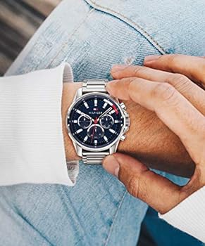  Shop Authentic Tommy Hilfiger Mason Quartz Blue Dial Silver Steel Strap Watch for Men - 1791788 - Luxxuri