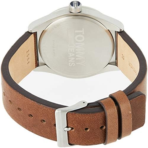  Shop Authentic Tommy Hilfiger Monogram Pop Quartz Silver Dial Brown Leather Strap Watch For Men - 1791772 - Luxxuri