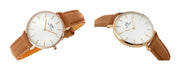  Shop Authentic Daniel Wellington Petite Durham White Dial Brown Leather Strap Watch For Women - DW00100172 - Luxxuri