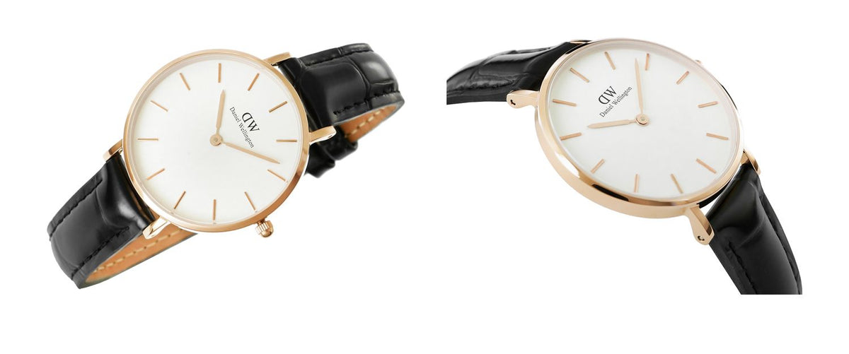  Shop Authentic Daniel Wellington Petite Reading White Dial Black Leather Strap Watch For Women - DW00100173 - Luxxuri