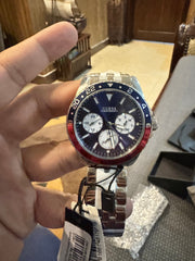  Shop Authentic Guess Odyssey Multifunction Blue Dial Silver Steel Strap Watch For Men - W1107G2 - Luxxuri