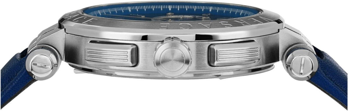  Shop Authentic Versace Aion Chronograph Blue Dial Blue Leather Strap Watch for Men - VE1D01220 - Luxxuri