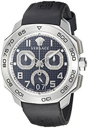  Shop Authentic Versace Dylos Analog Black Dial Black Leather Strap Watch for Men - VQC010015 - Luxxuri